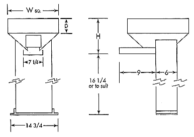 Standard Supply Hoppers with its Dimentions